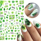1 лист весна 3D наклейки на ногти цветок листья слайдер переводные наклейки для ногтей Дизайн ногтей DIY переводные наклейки украшения