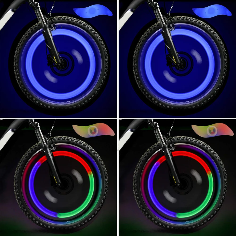 

Bicycle Wheels Lights Waterproof Bike Spoke Light LED Neon Tire Flash Lamp Riding Accessories 4pcs Reflectors For Bicycle
