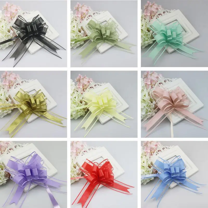 

Wedding Pull Flower Gift Packaging Pull Bow Ribbons Decorative Holiday Pull Flower Home Garden Festive Party Supplies2020