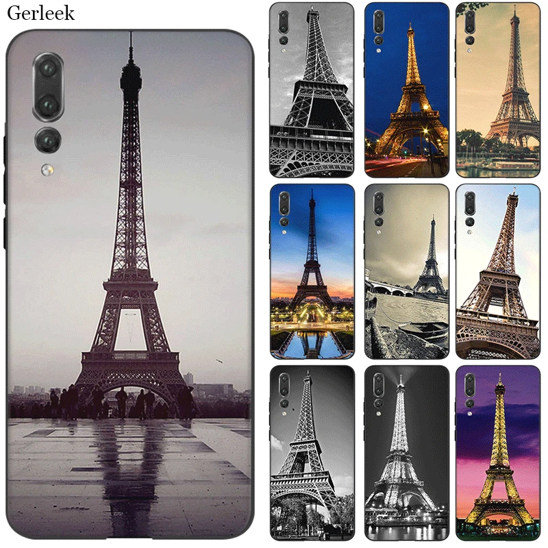 Чехол для мобильного телефона из ТПУ чехол huawei Y6 Y5 Y7 Y9 mate 10 20 Nova 2i 2 3 3i 4 Lite Pro Eiffel Tower