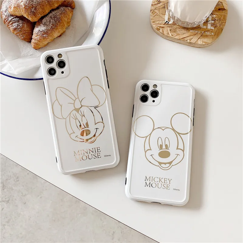 

Disney electroplating Mickey Minnie IMD soft shell is suitable for iPhone 11 Pro Max XR XS Max 7 8 Plus X SE full body phone bac
