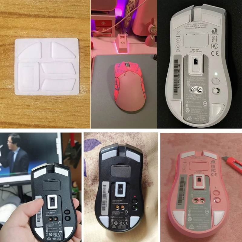 

1 Pack Esports Tiger Gaming ICE Version Mouse Skates Mouse Feet for razer VIPER Ultimate Mouse White Glides Curve Edge