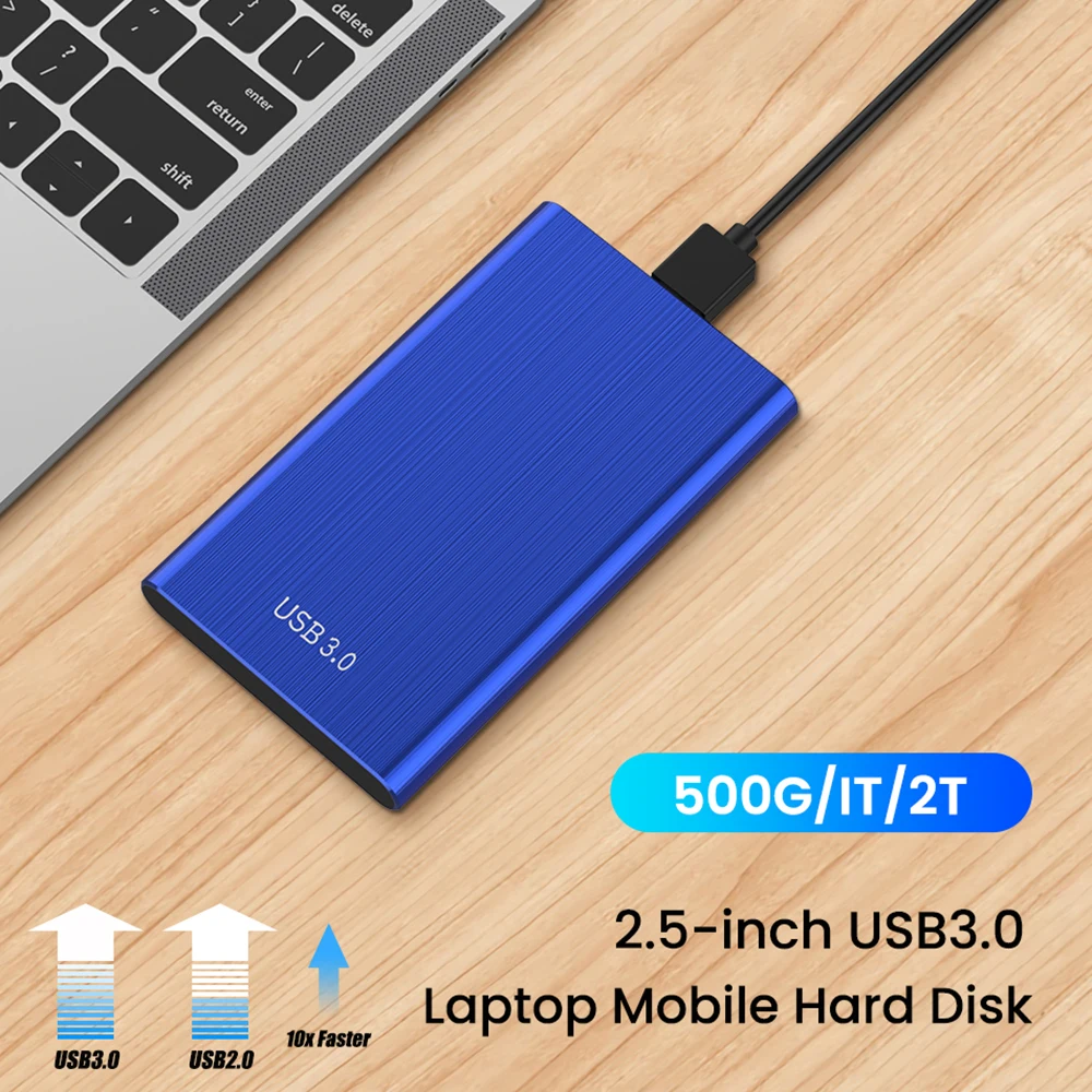 

2TB/1TB/500GB HDD External Hard Drives USB3.0 USB 2.0 2.5" Portable Aluminum Alloy Metal External Mobile Hard Disk Adapter