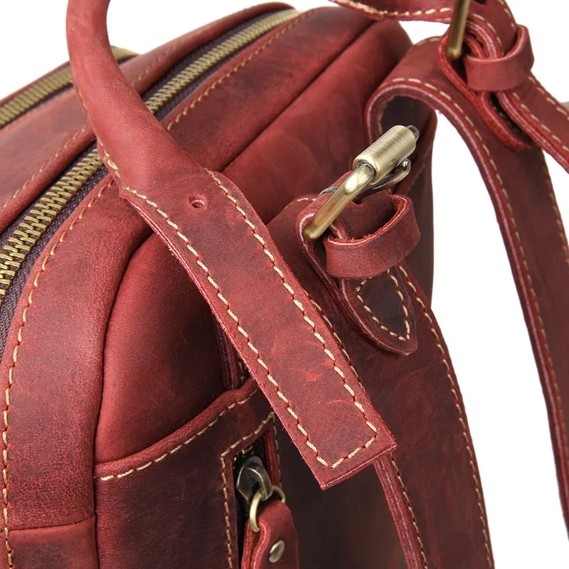 Топ Crazy Horse из натуральной кожи для женщин и мужчин рюкзак из воловьей кожи Mochila школьный рюкзак для подростков 14 дюймов Сумка для ноутбука