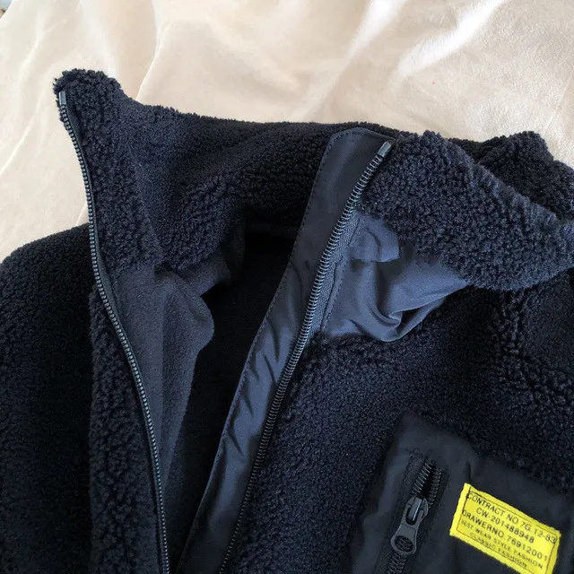 Abrigos de lana de cordero para ni&ntilde;os peque&ntilde;os, chaqueta gruesa de Smiley coreana para ni&ntilde;as y ni&ntilde;os, abrigo c&aacute;lido de terciopelo, novedad de invierno-3