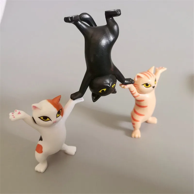 

Enchanting Cat Pen Holder Without Pencil Bracket Cute Funny Weightlifting Black Cats Aciton Figure Toys Kids Adult Doll Gifts