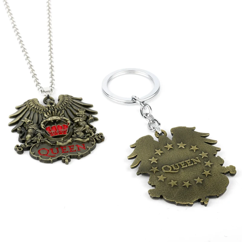 Ожерелье с пендантом музыкального ключа Queen британской рок-группы, связка модных цепочек для женщин и мужчин-поклонников подарка с оберегами.