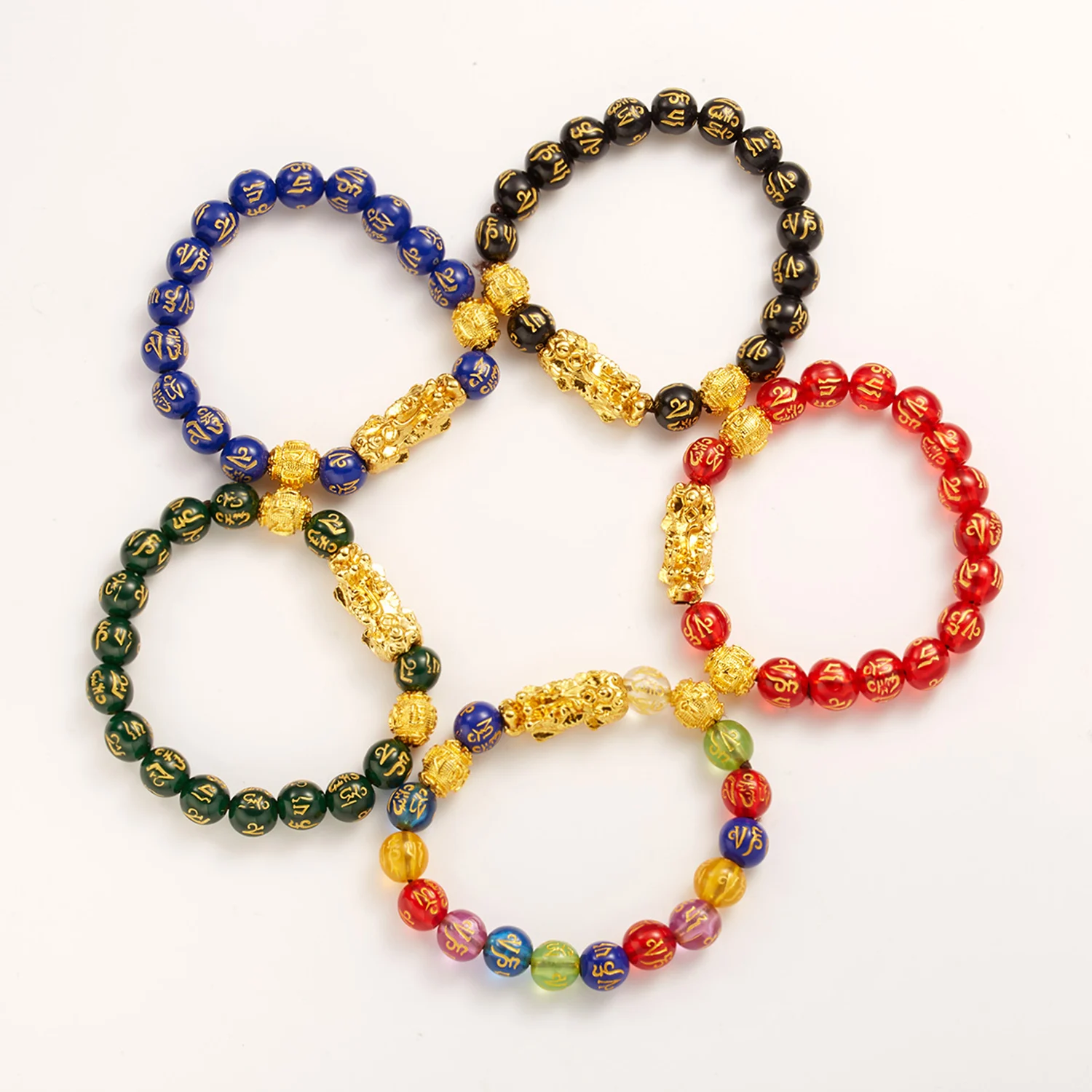 Браслет фэн-шуй для мужчин и женщин удачи богатство Будда черный обсидиановый