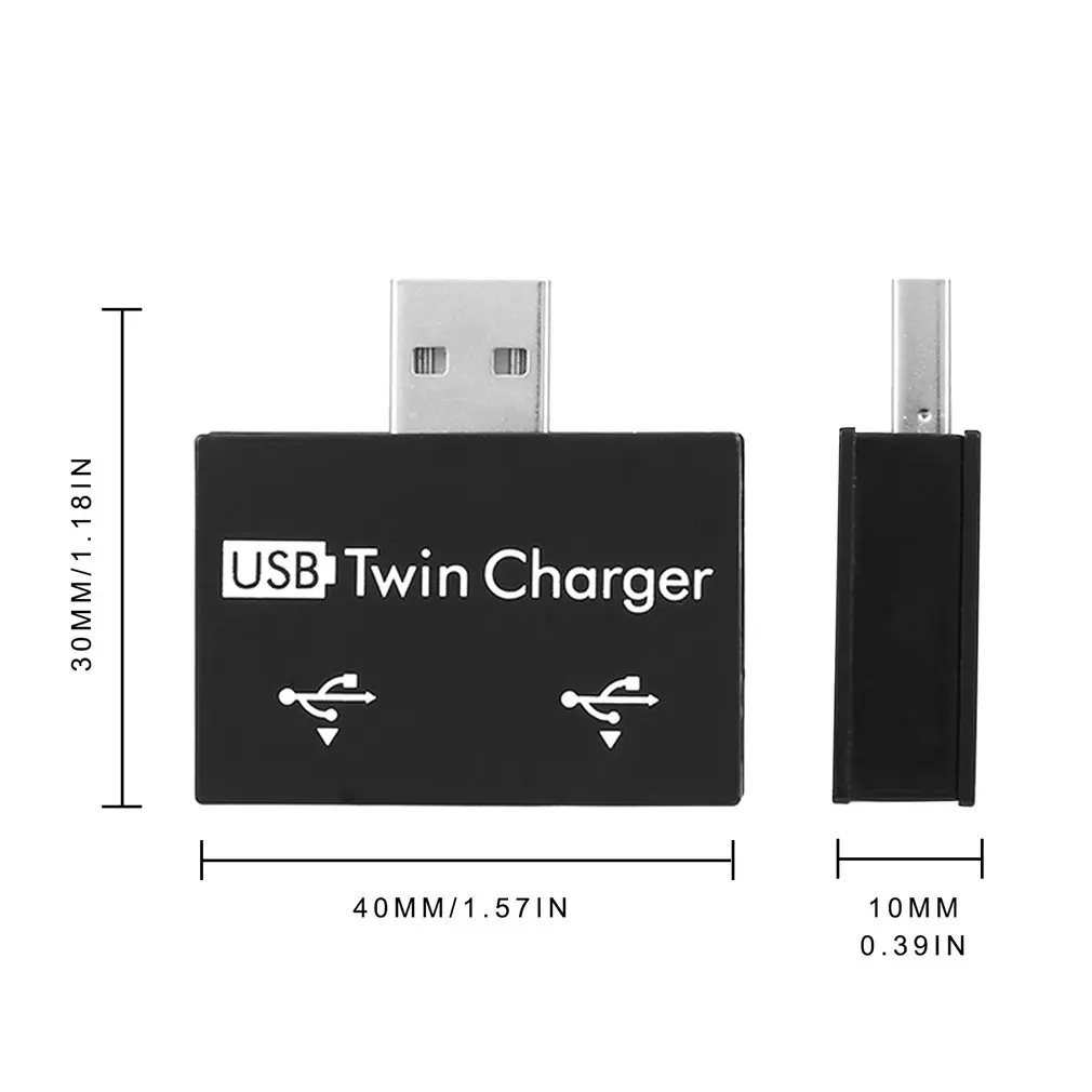 

2021 NEW 2 Port Charger Hub Adapter Hot Sale fashionUSB Splitter for Phone Tablet Computer