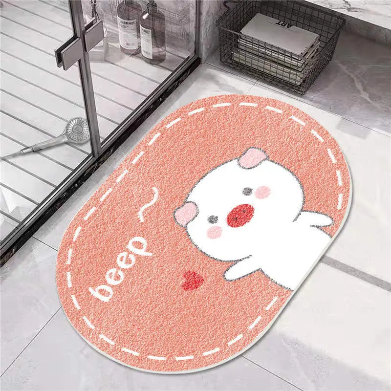 

Water Absorbing Door Mat Bedroom Carpet Mat Entrance Floor Mats Bathroom Entrance Bathroom Antiskid Foot Mat Toilet
