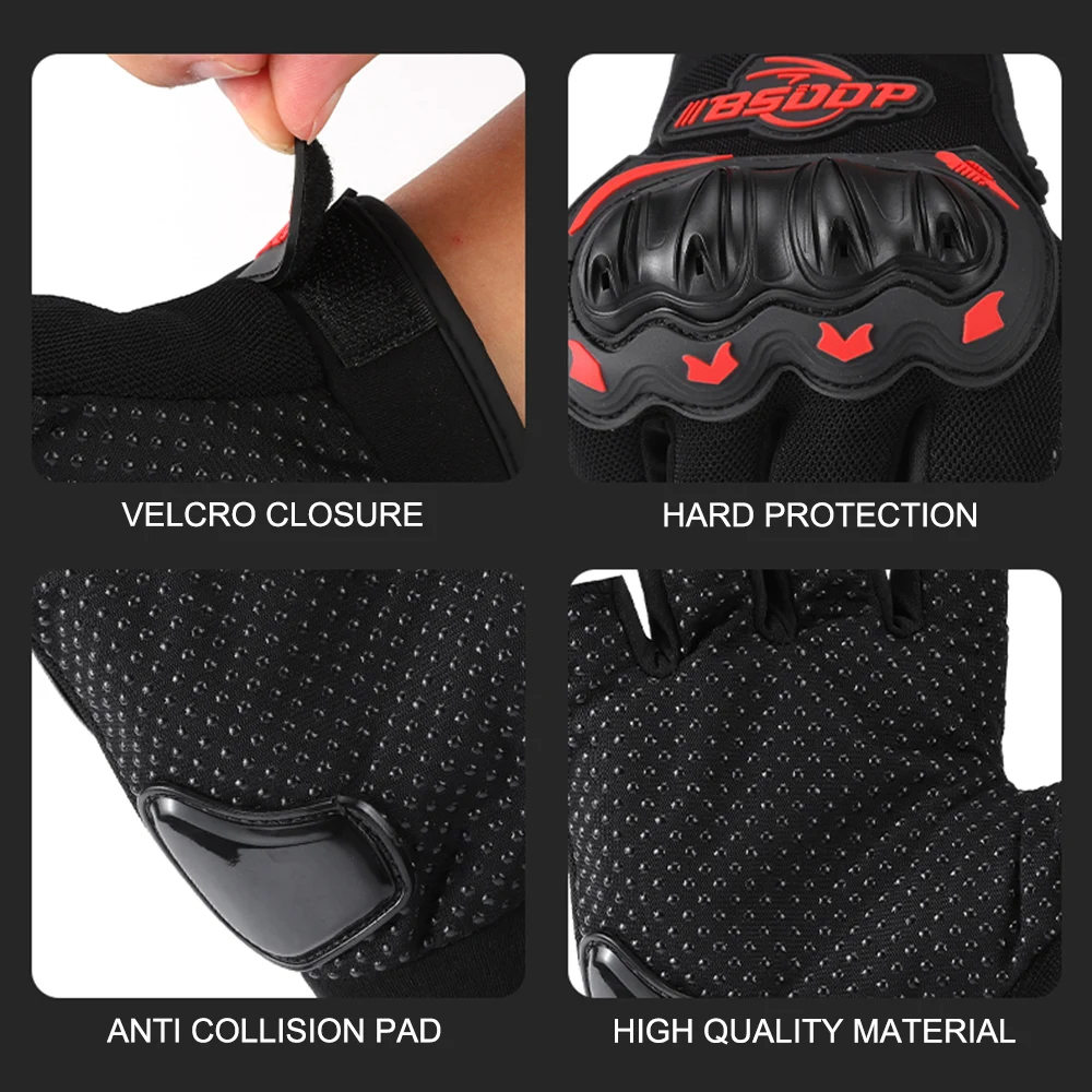 KKMOON Men’s Motorcycle Gloves Half-Finger Motorbike for Climbing Hiking Cycling Rubber Outdoor Slow Earthquake Non-slip Glove |
