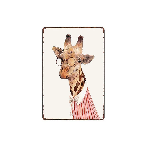 

Metal Tin Sign Animal Serie Giraffe Bar Pub Home Vintage Retro Poster Comic