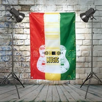 guitar rock band poster cloth flag banner hanging pictures music festival musical instrument store decor