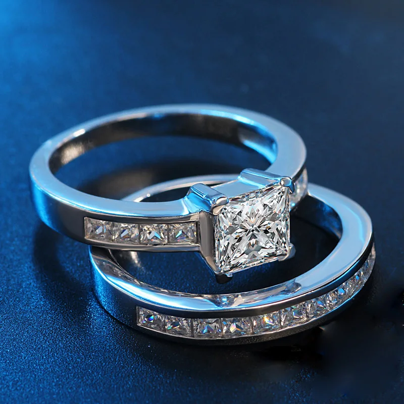 Новинка 2021 г. свадебные ювелирные изделия серебристого цвета с индивидуальным