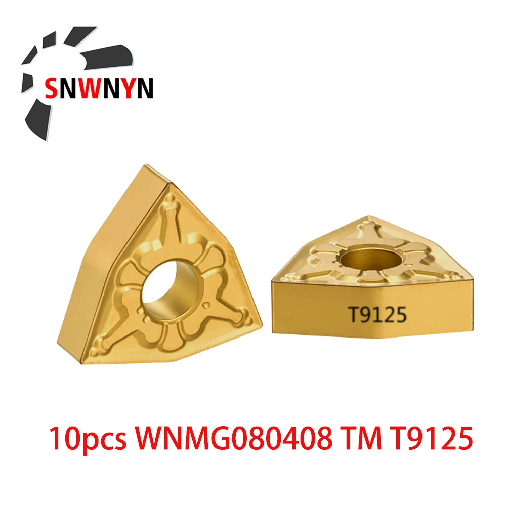 10 шт. WNMG080408 TM T9125 карбидная вставка Высококачественный Режущий инструмент