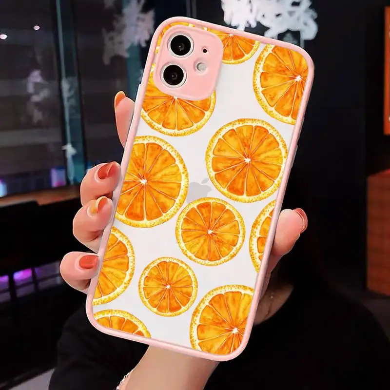 

Fruit lemon food Phone Case matte transparent For iphone 7 8 11 12 plus mini x xs xr pro max cover