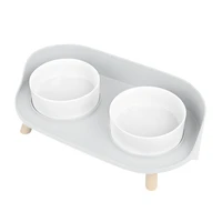 cat food bowls set raised cat bowls for food and water ceramic elevated pet dishes bowls with stand dishwasher safe