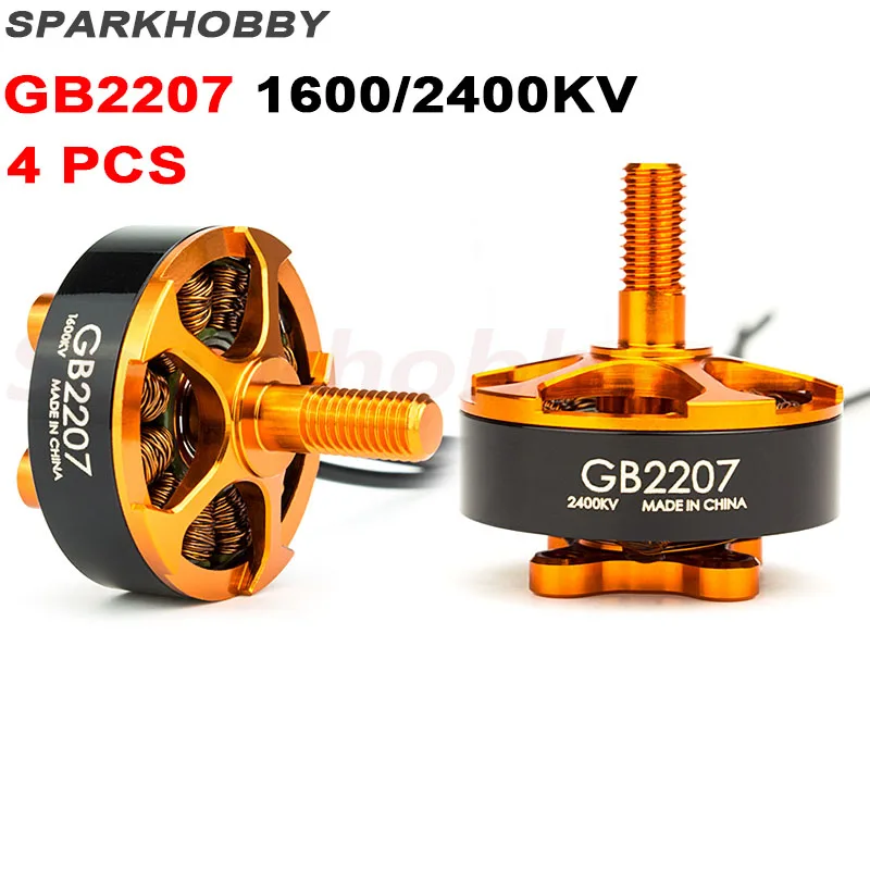 4 шт. SPARKHOBBY Excelvan ГБ Серии 2207 1600KV 2400KV безщеточный 6S Lipo 3 мм M3 вал 5 6 дюймовый Опора RC FPV