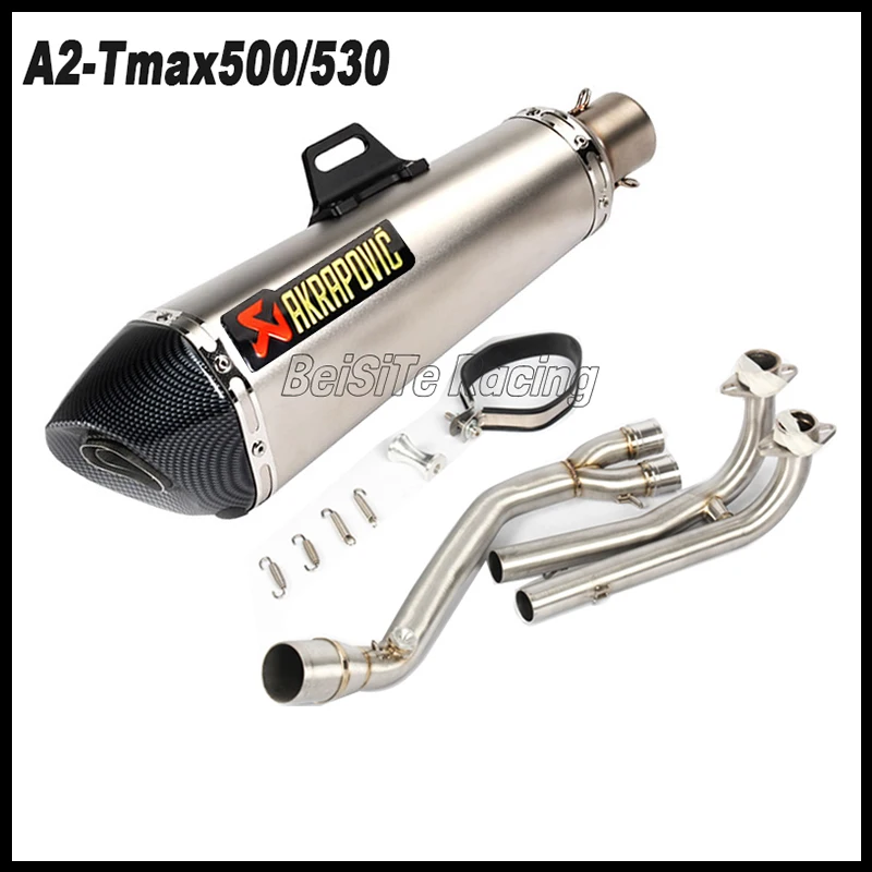 Слипоны TMAX мотоцикл Akrapovic выхлопная труба звено полная система для Yamaha TMAX 530 TMAX 500 TMAX530 TMAX500 2008