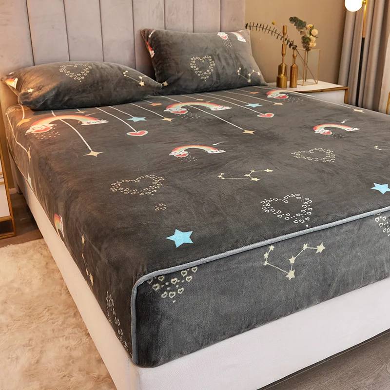 Бархатное домашнее постельное белье зимнее теплое Фланелевое покрывало для