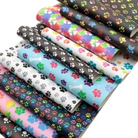 20x33cm foot print dog faux synthetic leather set fabric for bow knot bags wallet earring phone case scrapbook diy1yc16680