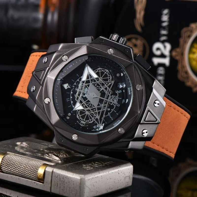 

Creative Men's Watch Fashion Golden Hollow Quartz Watches Business Top Brand Luxury Business Male Wristwatch Clock 2021
