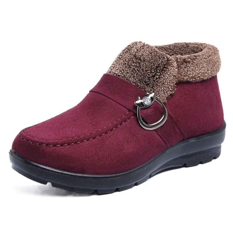 

Winter Cloth Shoes Women'S High-Top Non-Slip Thick-Soled Shoes Elderly Warm Cotton Shoes Mom Style 35-42