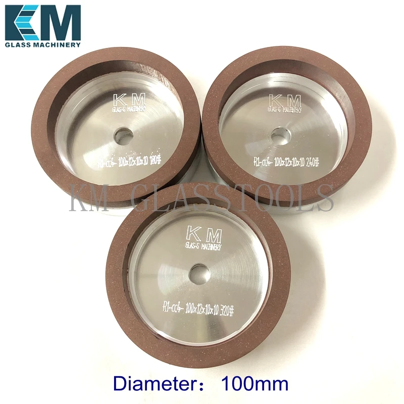 Полимерные колеса KM R1 CC4 D150/130/100xd 10x10 180 #240 #320 # для окантовки стеклянных прямых