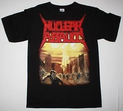 

NUCLEAR ASSAULT GAME OVER THRASH S.O.D. ANTHRAX EXODUS MOD NEW BLACK T-SHIRT