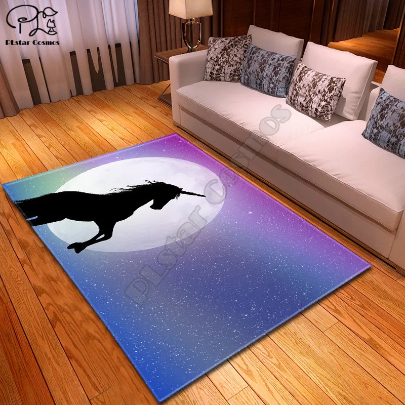 

Unicorn pattern carpet Square Anti-Skid Area Floor Mat 3D Rug Non-slip Mat Dining Room Living Room Soft Bedroom Carpet