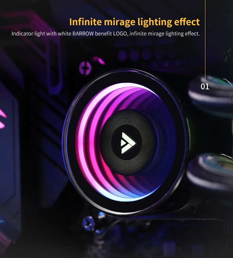 Barrow PC Case Water Cooling Kit 240mm Fan Heatsink Integrated CPU cooler Radiator Pump + Block Building | Компьютеры и офис