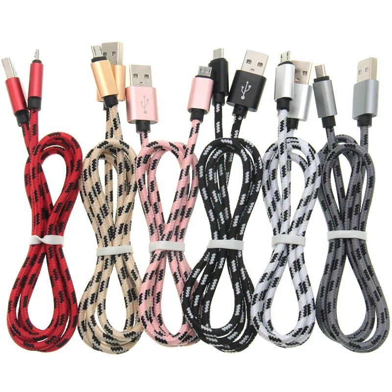 Высокоскоростной металлический USB кабель в оплетке для быстрой зарядки и