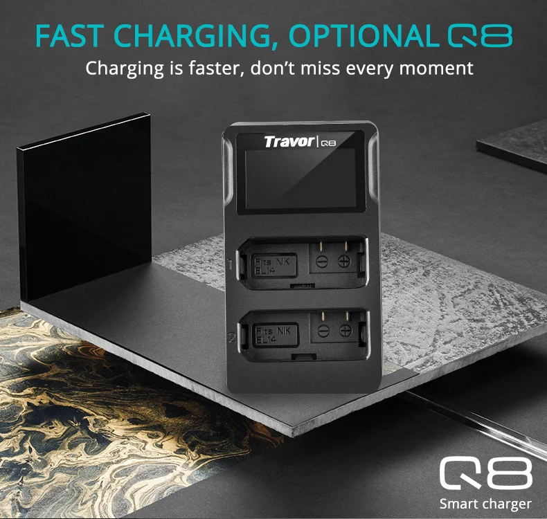 Зарядное устройство Travor lithium battrey Smart LP-E14 Двухканальное зарядное устройство для цифровой камеры светодиодный дисплей для Nikon D3100 D3200 D3300