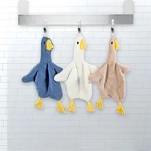 Hanging Hand Towels With Hanging Loop Absorbent Coral Fleece Bathroom Hand Towel Soft Thick Dish Cloth Hand Dry Towels Home (3)