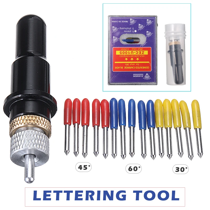 Лезвия из вольфрамовой стали (30/45/60 градусов) смешанные + 1 держатель для