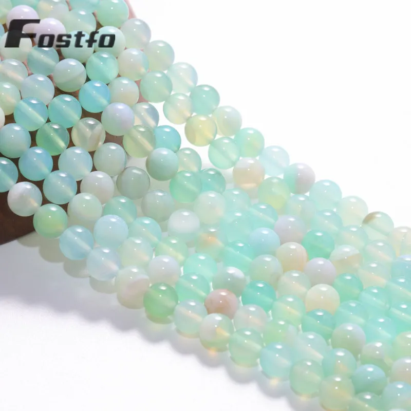 Натуральный камень мятно зеленый агат свободные бусины для самостоятельного
