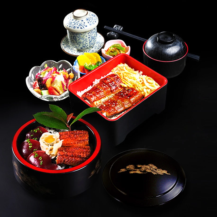 Пластиковый Ланч-бокс Bento Box с крышкой чехол на вынос однослойная коробка для
