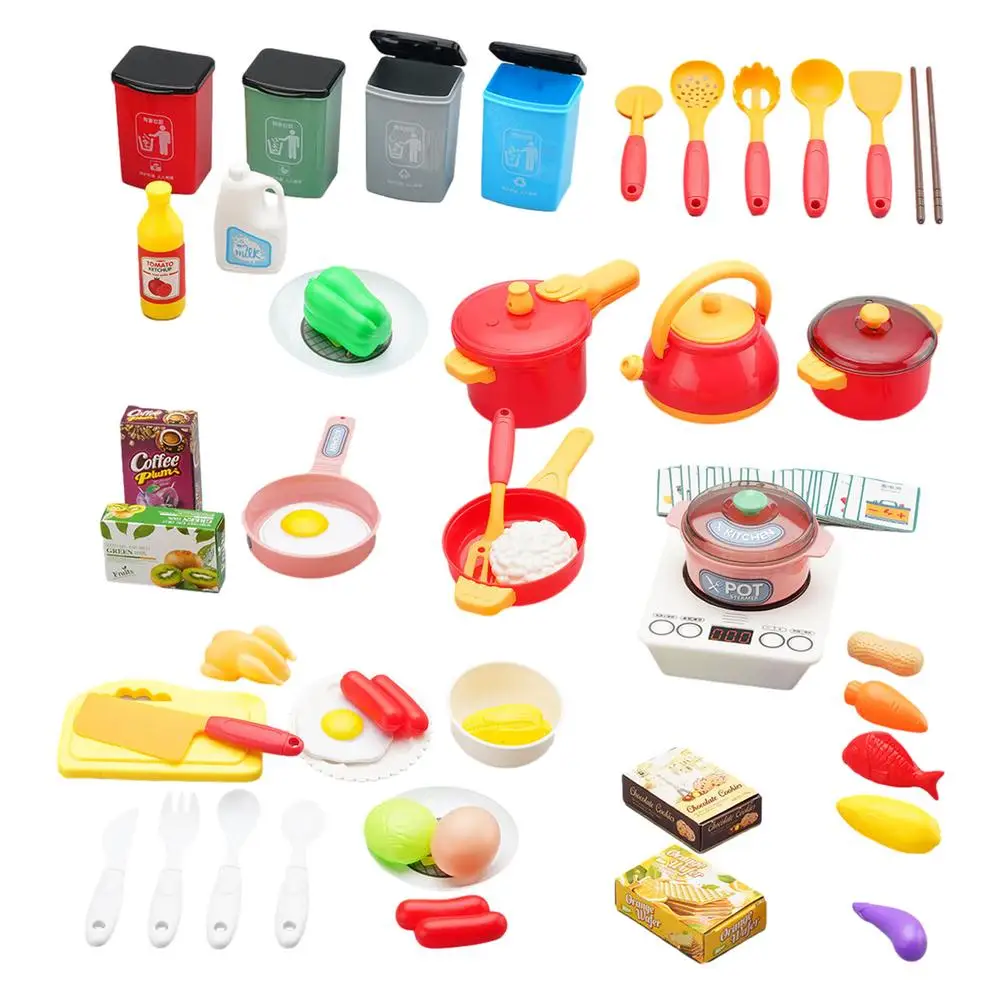 

Household Toys Children's Kitchen Garbage Classification Simulation Cookware Cooking Oven Set For Girls And Boys Gift