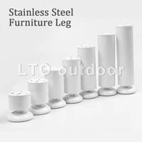 14pcs stainless steel adjustable furniture leg for cabinet table bed sofa foot bathroom metal support foot hardware accessories