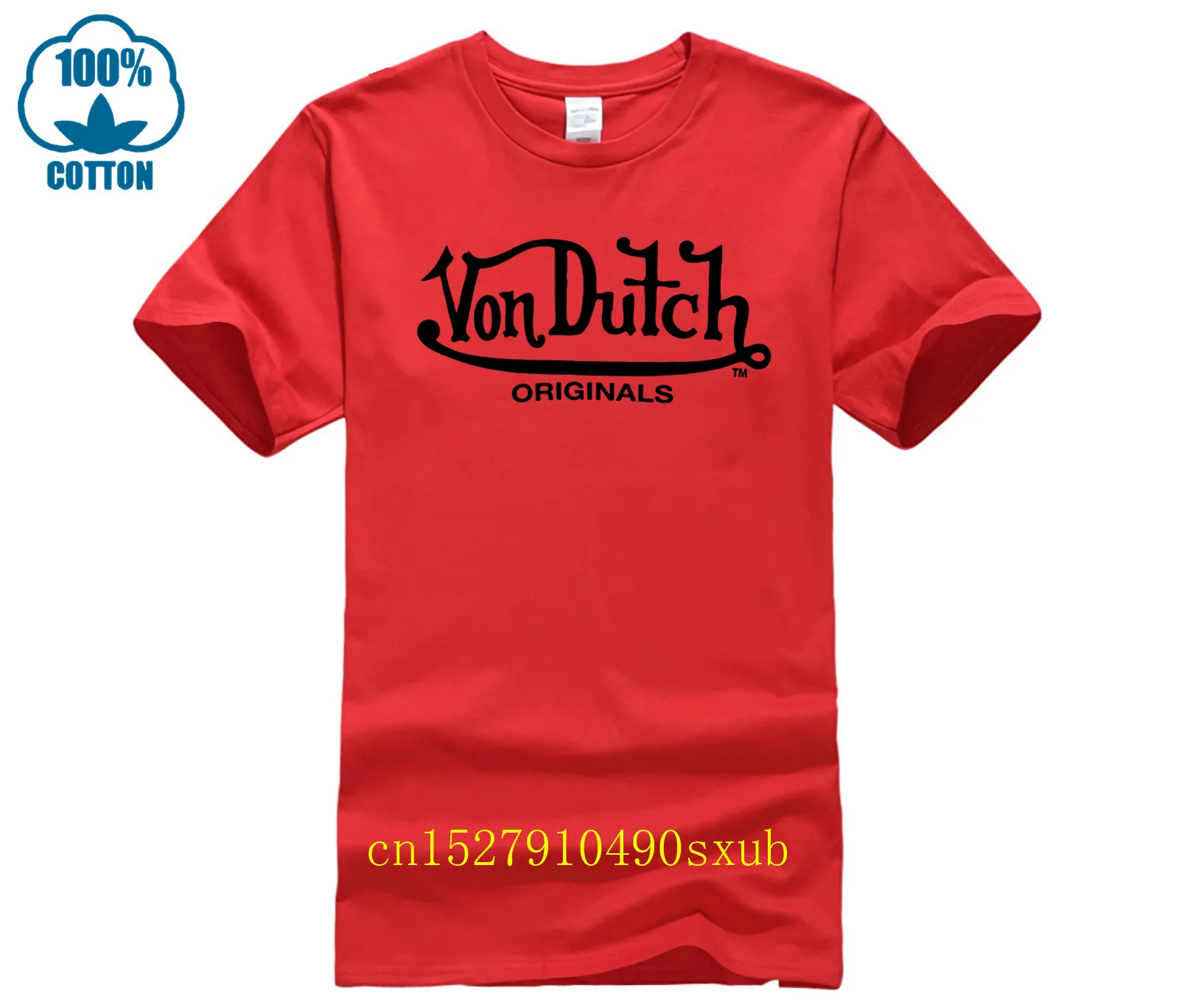 

VON van DUTCH T SHIRT Black T shirt Men s Round Neck Short Sleeve Cotton T shirt