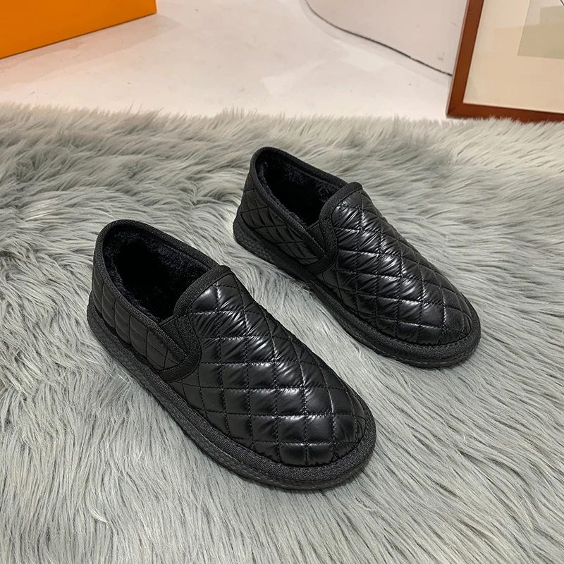 

Cotton shoes women's winter plus velvet 2020 new fashion all-match flat-bottomed round toe non-slip warm simple snow boots