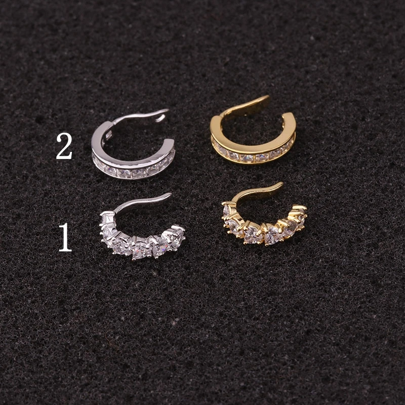 

Gold Heart Fake Helix Cartilage Ear Non Piercing Earring Cuff Huggie Hoops Set Piercing Earrings Hoop Body Jewelry H6