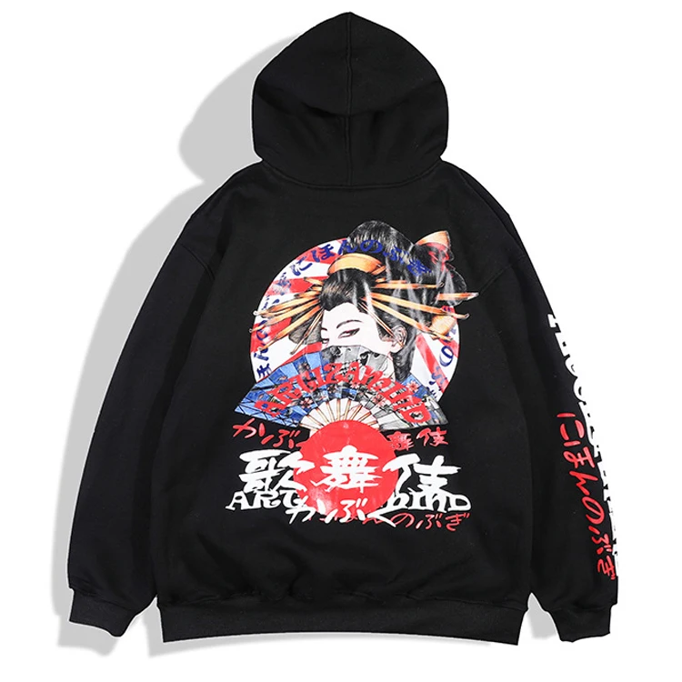 Женская толстовка с принтом в японском уличном стиле Swag Tyga Sudadera Hombre черная белая