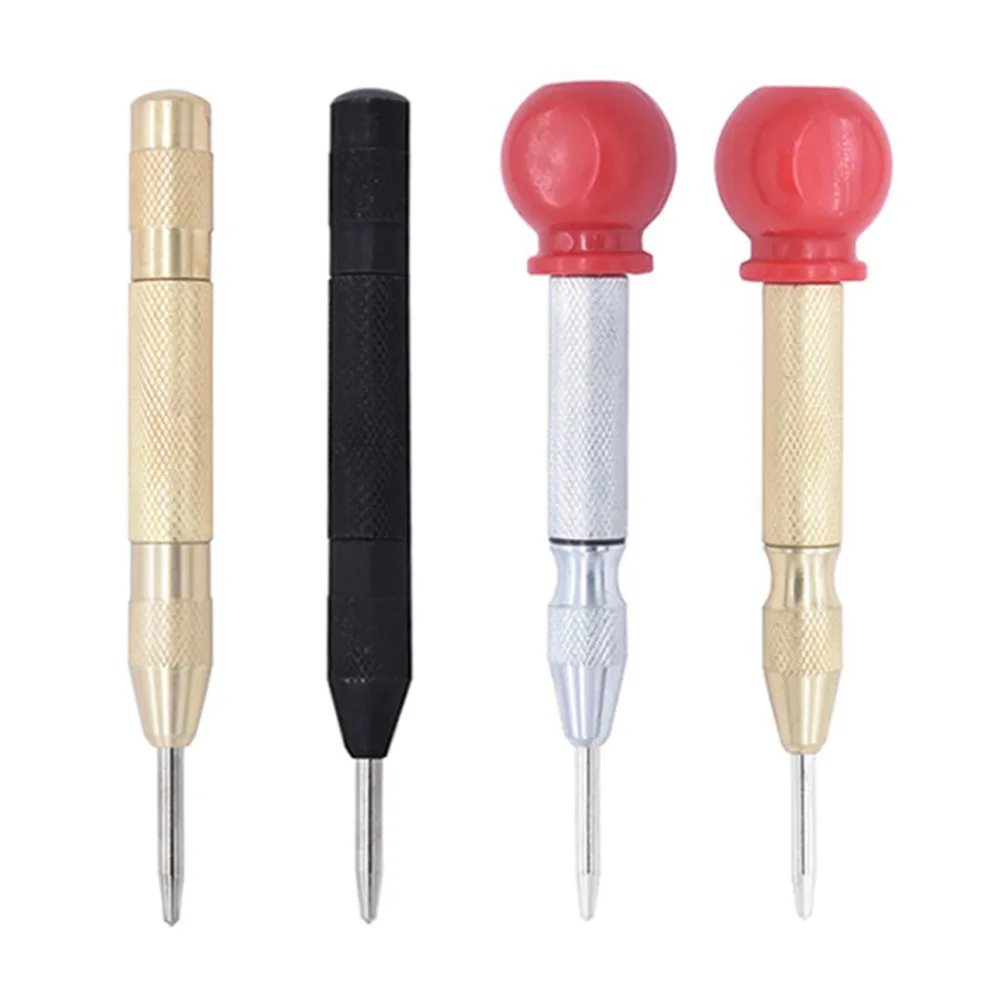 

5-inch Automatic Center Pin Spring Loaded Mark Center Punch Tool Wood Indentation Mark Woodworking Tool Bit Center Pin Punch