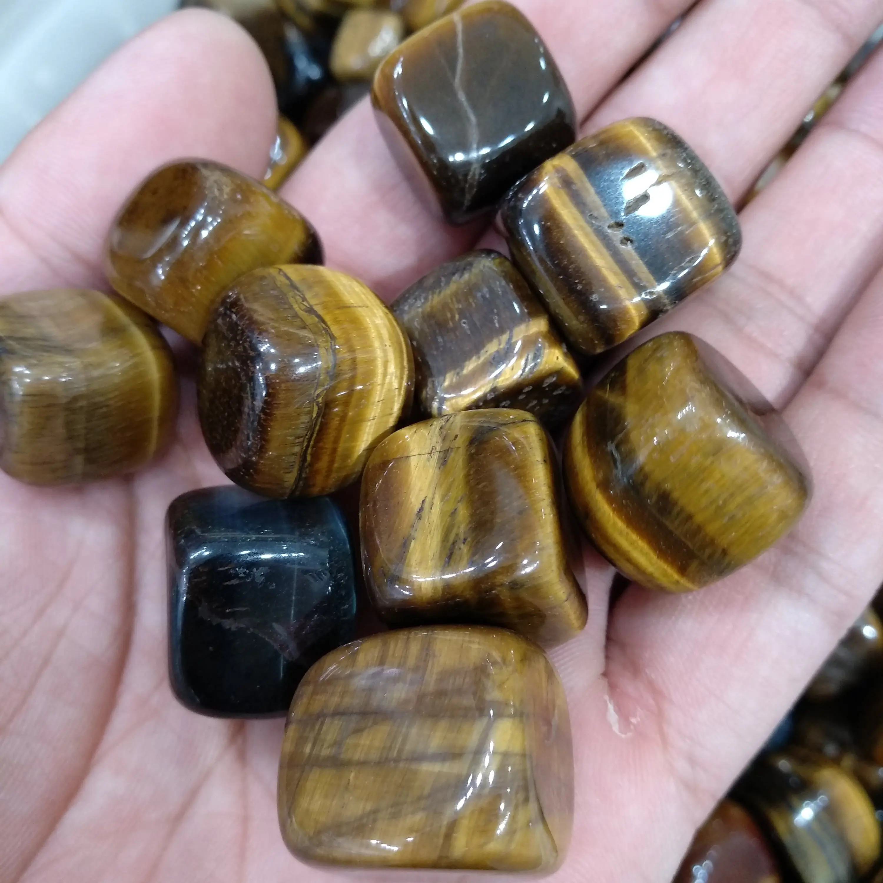 

Natural Beautiful Tiger's-eye Crystal Gravel Specimen Reiki Healing Gravel