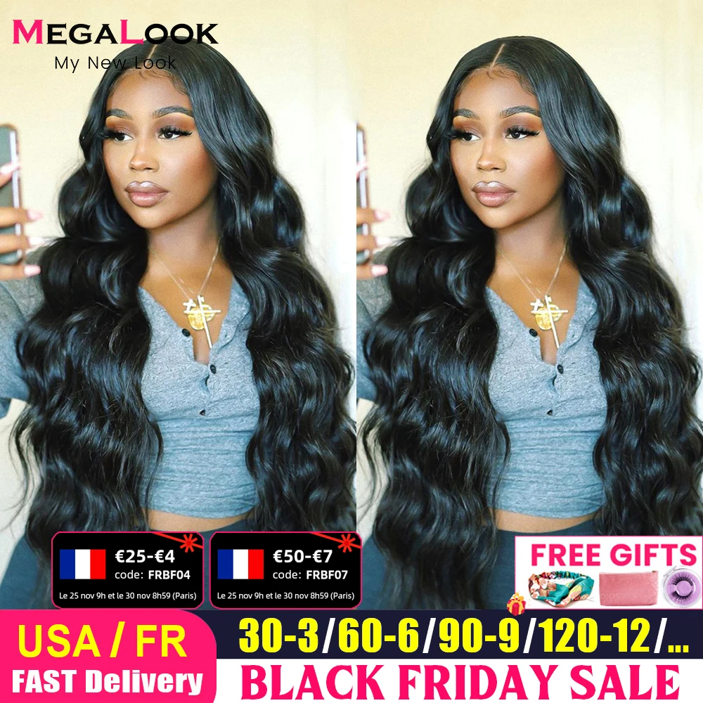 

180 Density Body Wave Lace Front Wig 28 30 Inch Transparent Lace Frontal Wig Remy Brazilian Wavy T Part Human Hair Lace Wigs