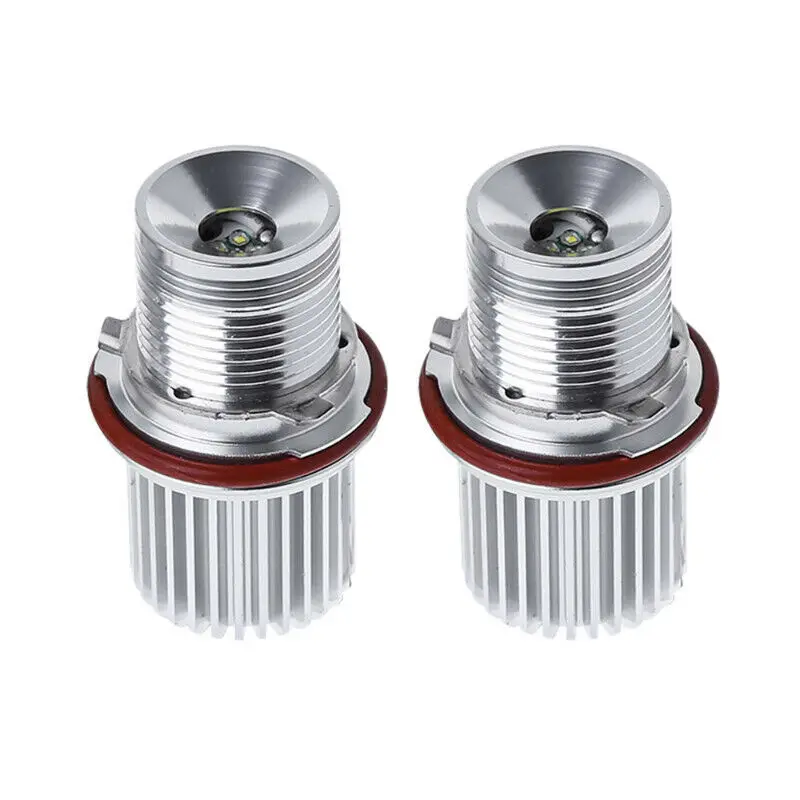 Противоударные ангельские глазные лампы 12 Вт LED для BMW E39 E60 E63 E65 E83 X3 AA алюминий 1000LM