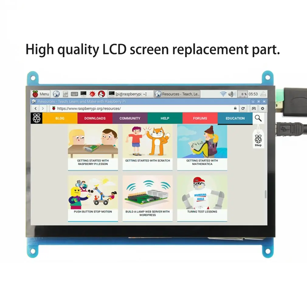 Rev2.1 Оригинал 7 дюймов ЖК-дисплей Экран модуль ёмкостный сенсорный для Raspberry