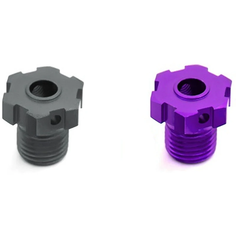 

8Pcs 17mm Hex Nuts Splined Wheel Hubs 5353X for RC 1/10 E-MAXX Summit E-REVO REVO 3.3 Slayer Pro 4X4,Purple & Titanium