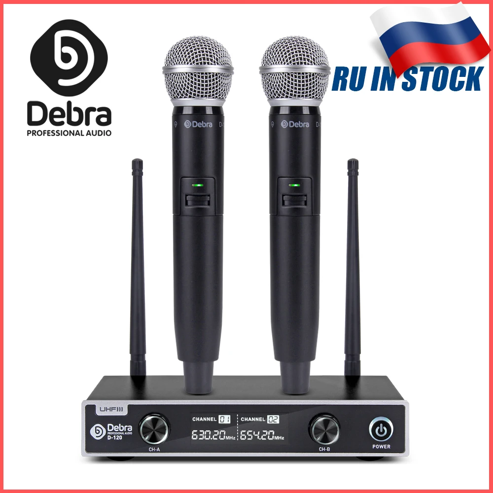 Классическая! Debra аудио-система 2 канала с ручным микрофоном UHF беспроводной